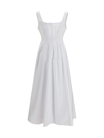 Max Mara Sportmax Long Giro Dress - White Ottico