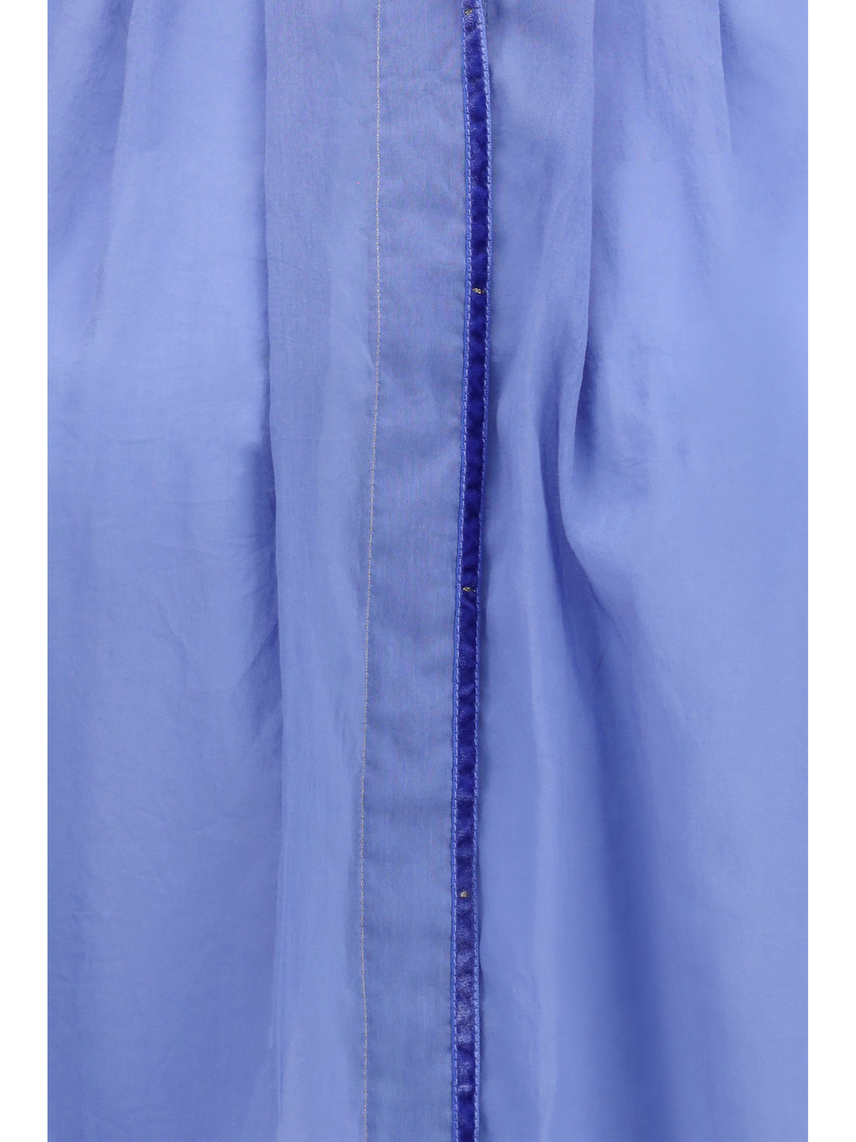 Forte_forte pleated high-neck Blouse - Oxford Blue