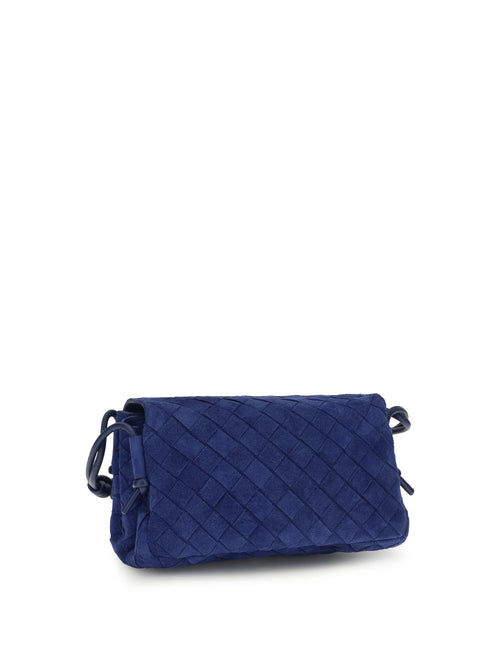 Bottega Veneta Notturno Clutch - Blue Royal-Gold