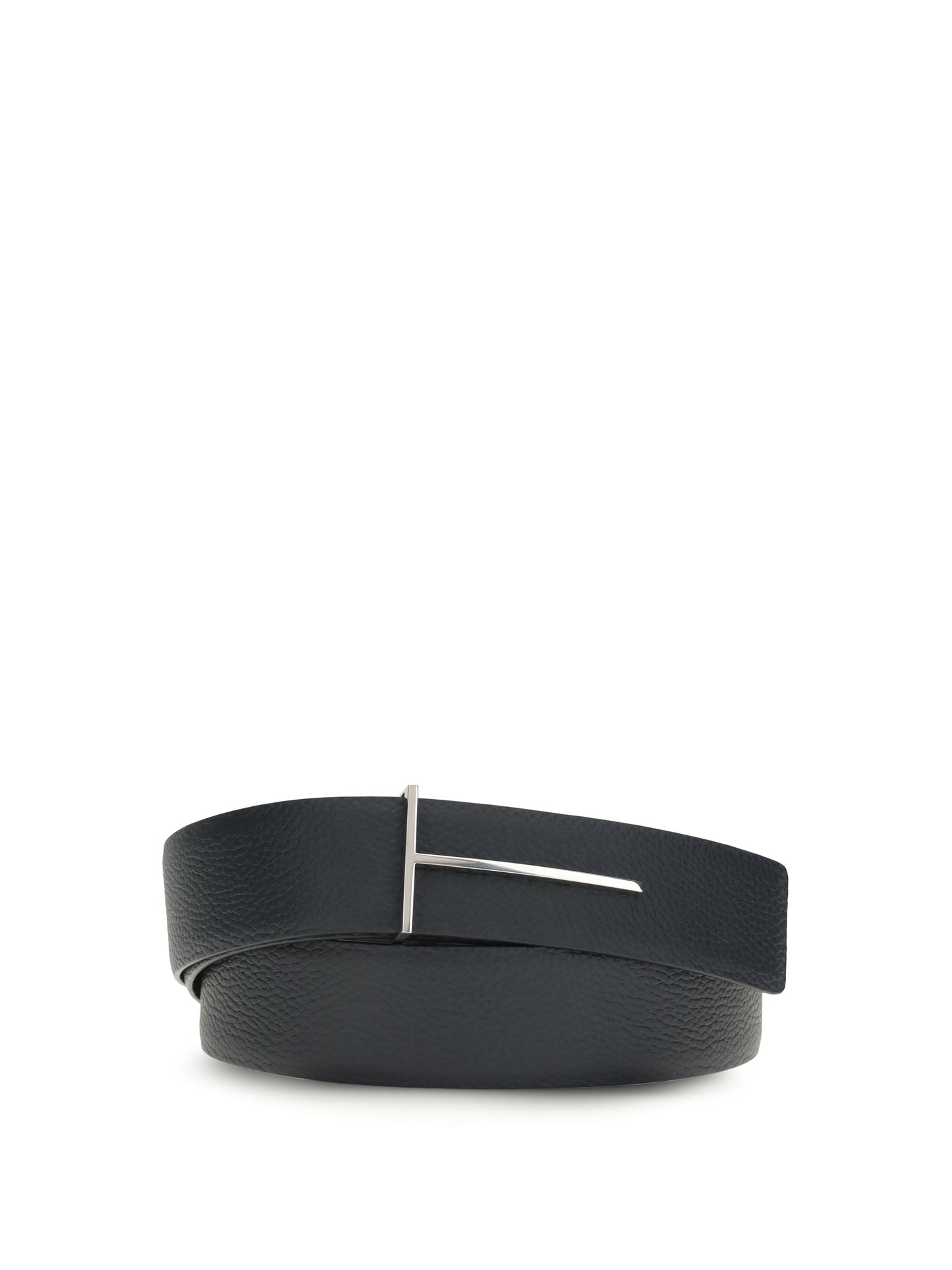 TOM FORD Grain Leather Slim T reversible Belt