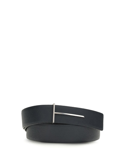 TOM FORD Grain Leather Slim T reversible Belt