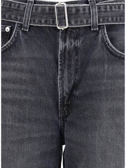 Agolde Cuffed Taper wide Jeans - Arcane (Dk Worn Blk Denim)