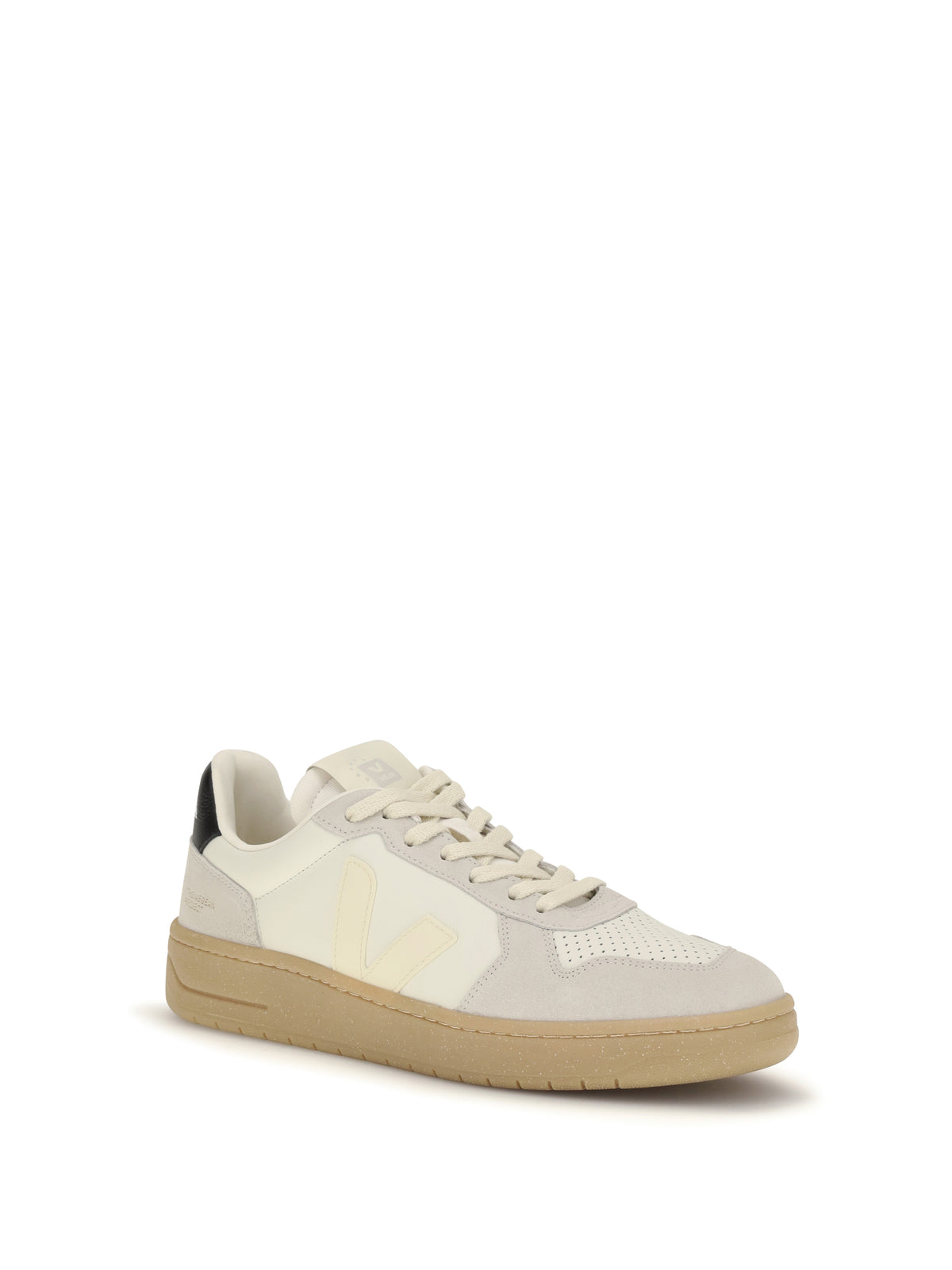 Veja V-82 leather Sneakers - Pure_calcaire_black