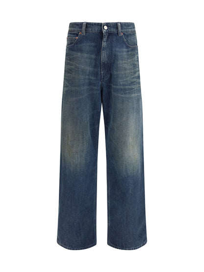 MM6 Maison Margiela Five-pocket Pants with panel design - Dark Blue