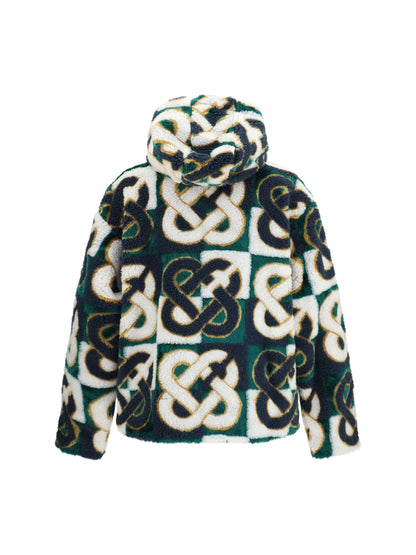 Casablanca Monogram fleece Hooded Jacket - Multi