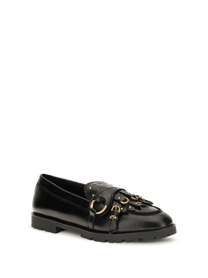Pinko Nora leather Loafers - Black