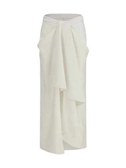 GIVENCHY Long draped wool and mohair Skirt