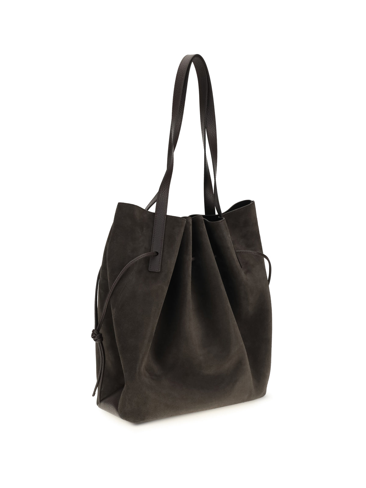 Yuzefi Scallop suede Shoulder Bag - Ganache