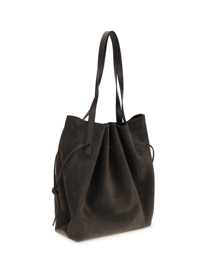 Yuzefi Scallop suede Shoulder Bag - Ganache