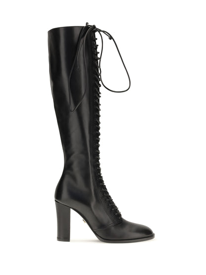 Dolce & Gabbana Lace-up knee-high Boots - Black