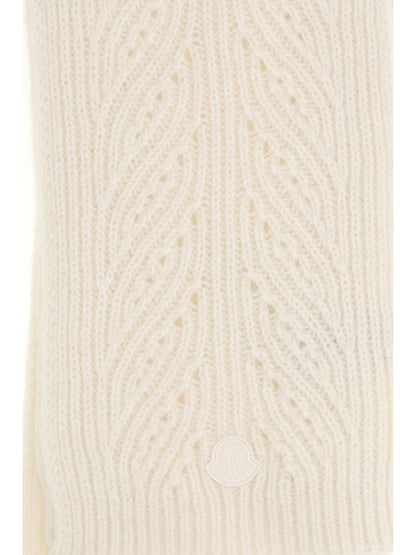Moncler Tricot alpaca and cashmere-blend Scarf - Natural