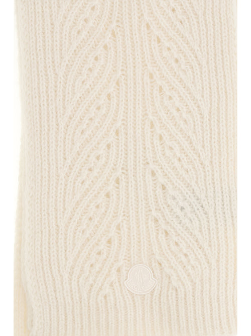 Moncler Tricot alpaca and cashmere-blend Scarf - Natural