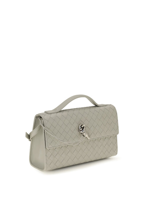 Bottega Veneta Andiamo 25 top-handle Clutch - Silica Grey-Vint Si