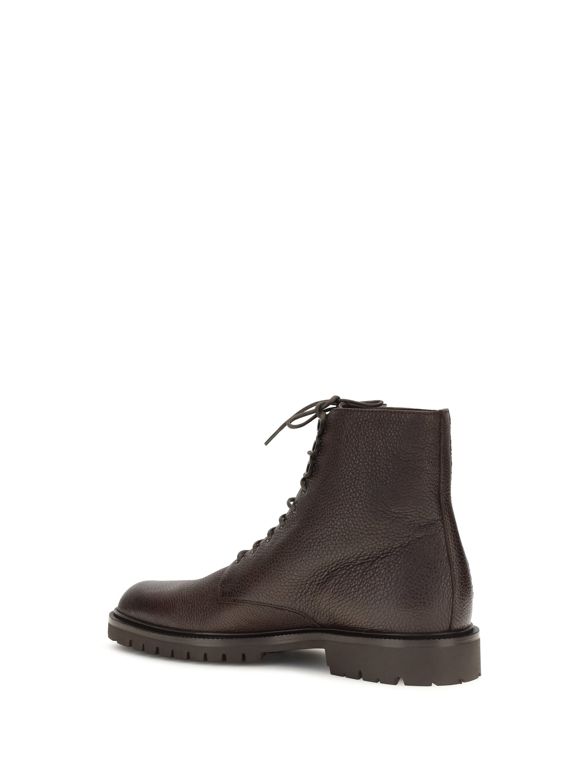 Brunello Cucinelli Lace-up Ankle Boots - Dark Brown