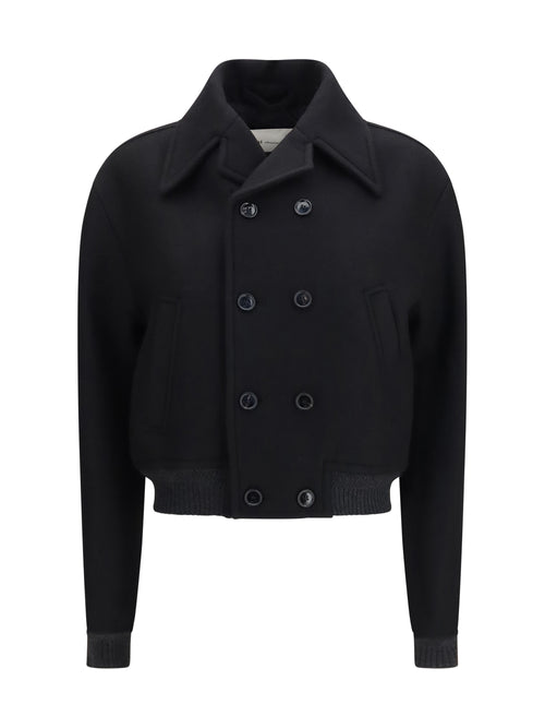 Ami Paris Wool double-breasted Bomber - Noir