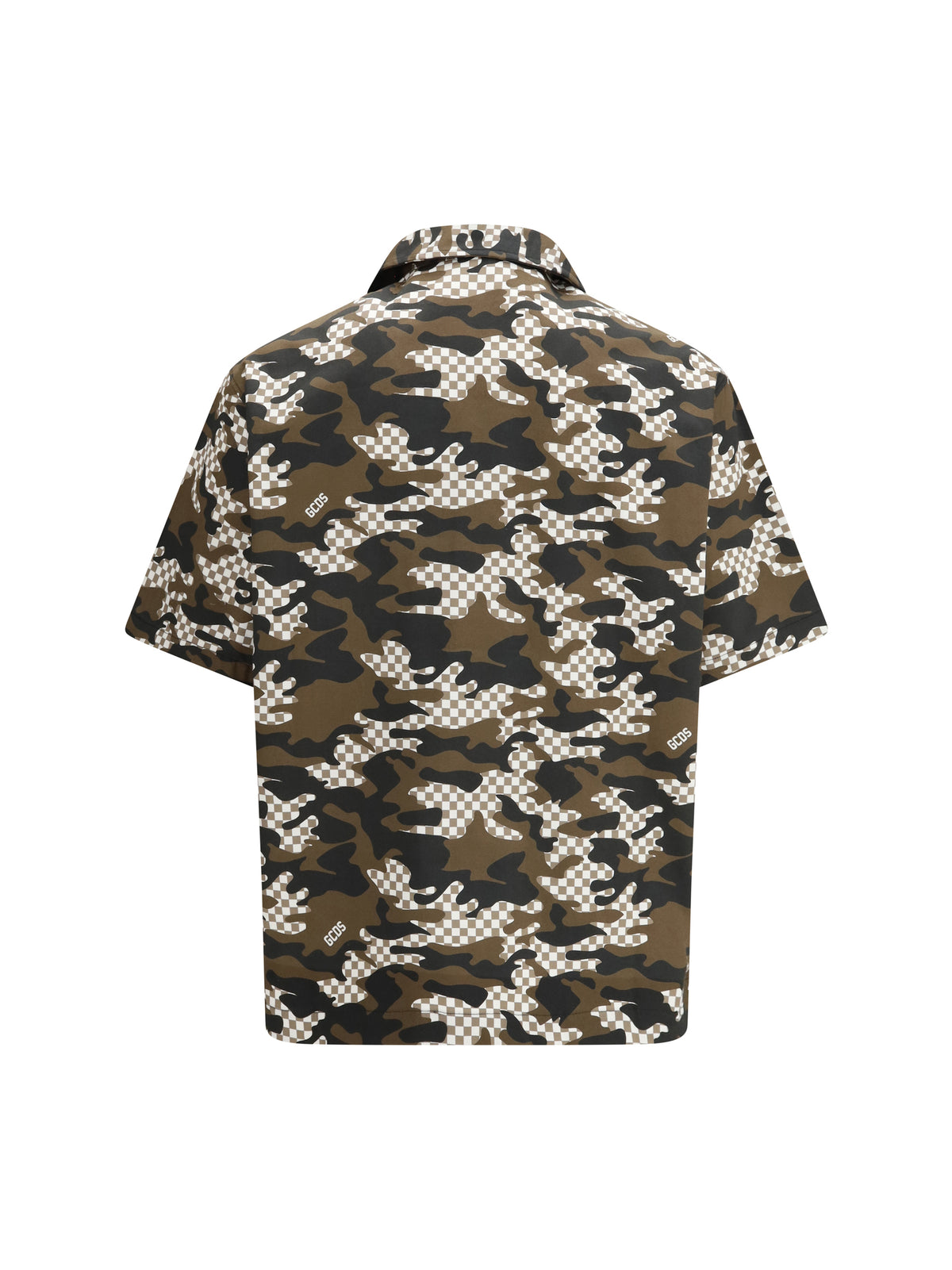 GCDS Checked Camo Shirt - Dark Brown/Black