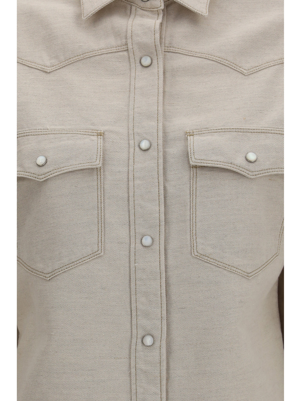 Fendi Selleria denim Western Shirt - Ivory