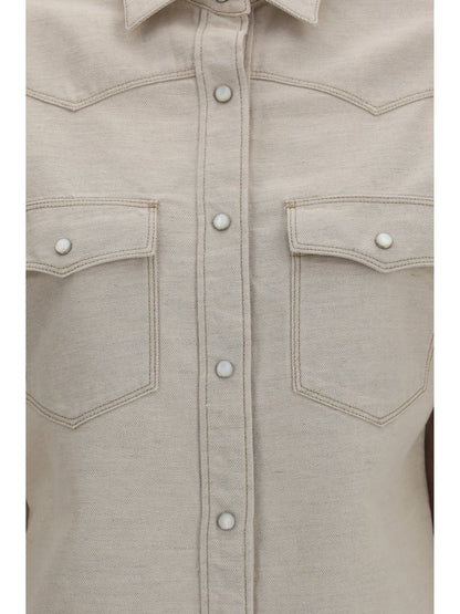 Fendi Selleria denim Western Shirt - Ivory