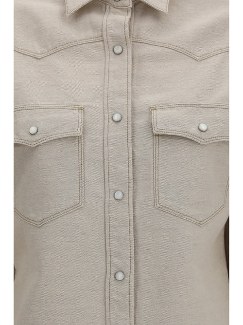 Fendi Selleria denim Western Shirt - Ivory