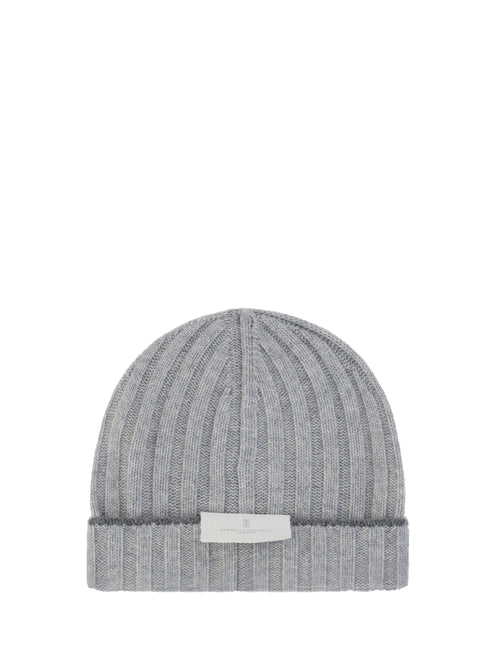 Brunello Cucinelli Beanie Hat - Ciottolo+Grigio Dark