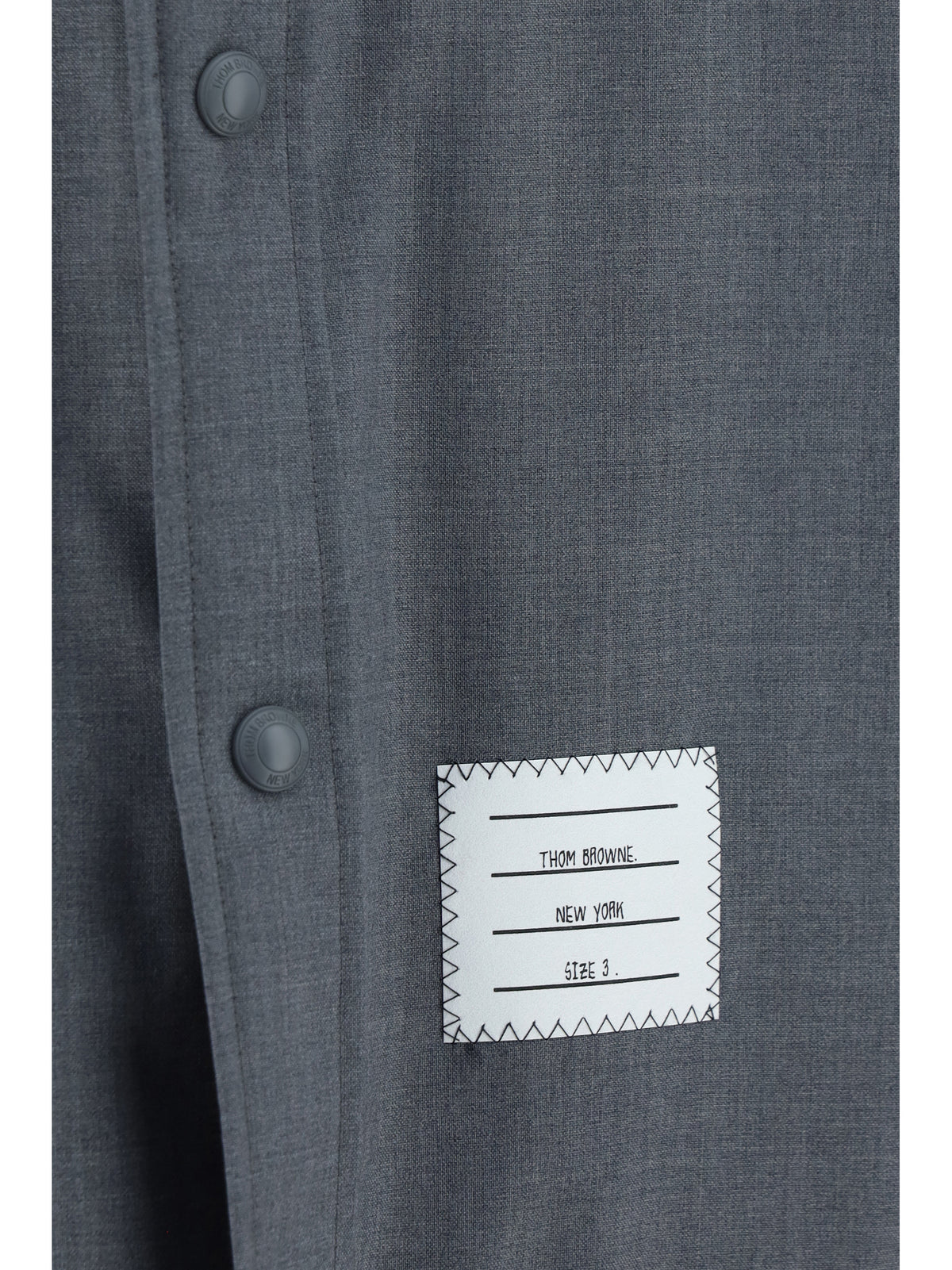 Thom Browne Wool and cotton blend Shirt - Med Grey