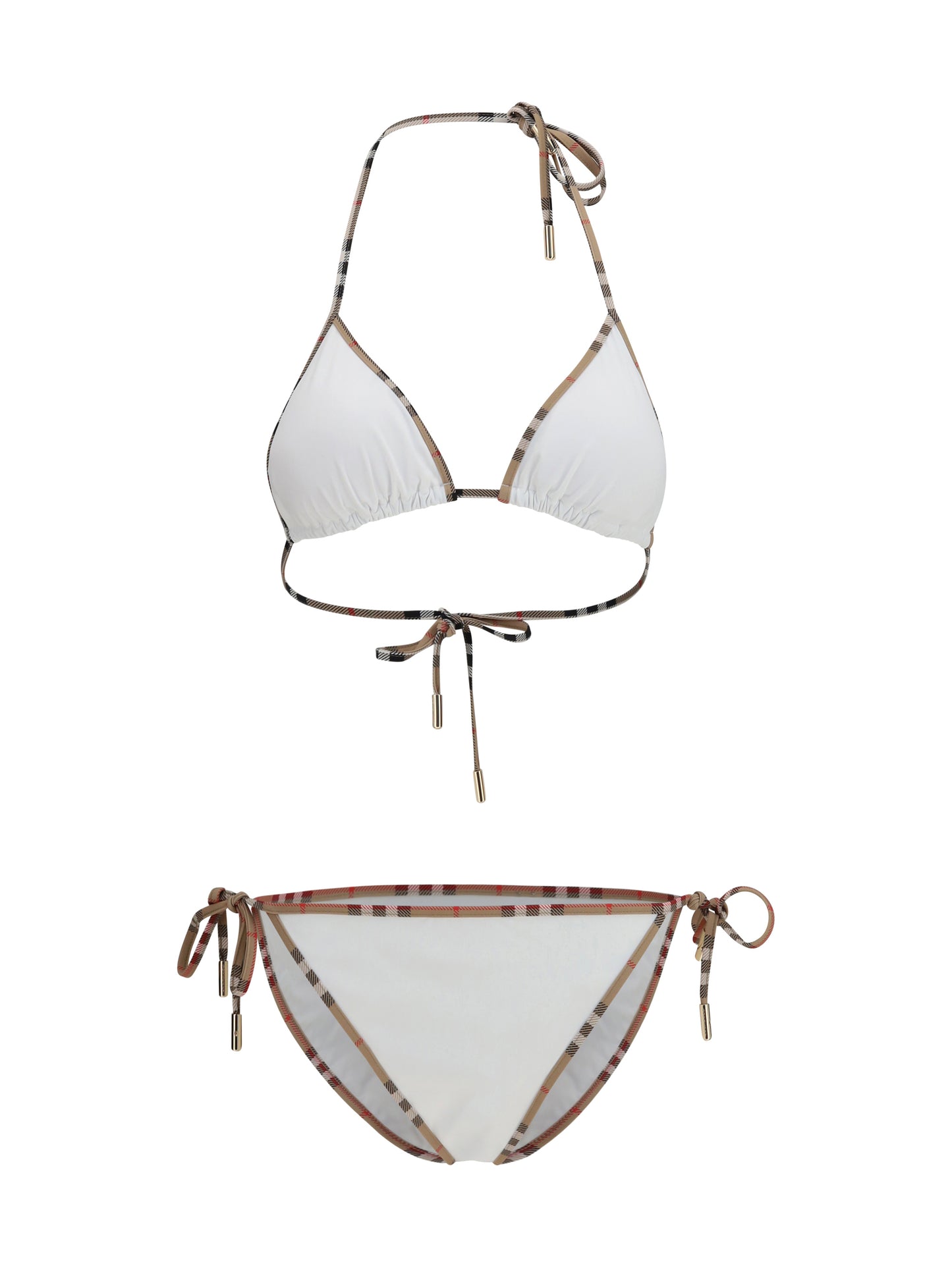 BURBERRY Check Detail Triangle Bikini