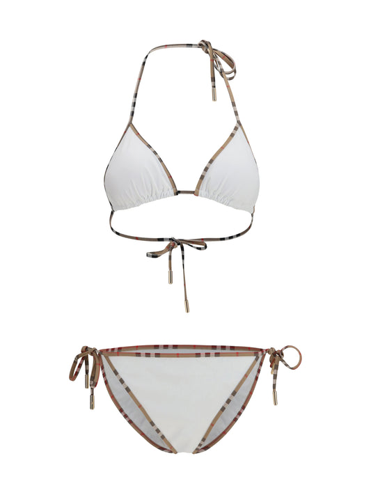 BURBERRY Check Detail Triangle Bikini