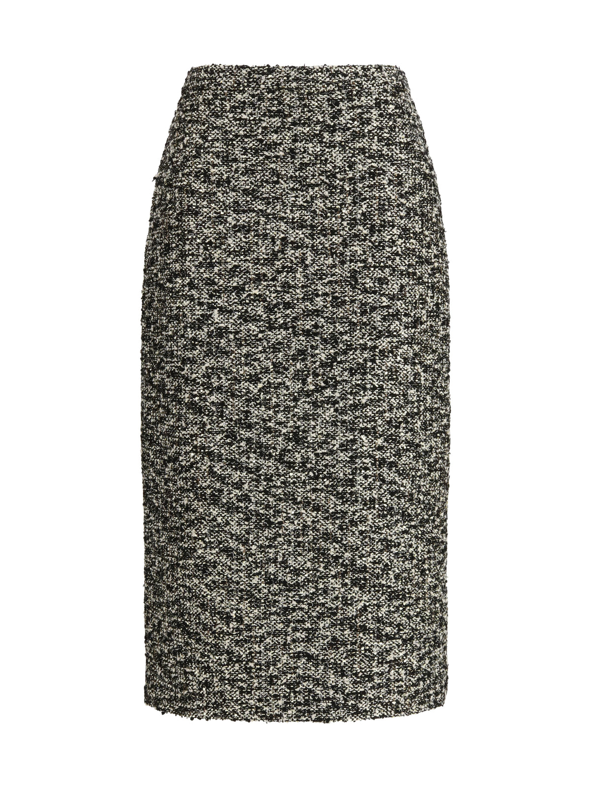 Gucci Midi Skirt in laminated bouclé fabric - Black/White/Mc