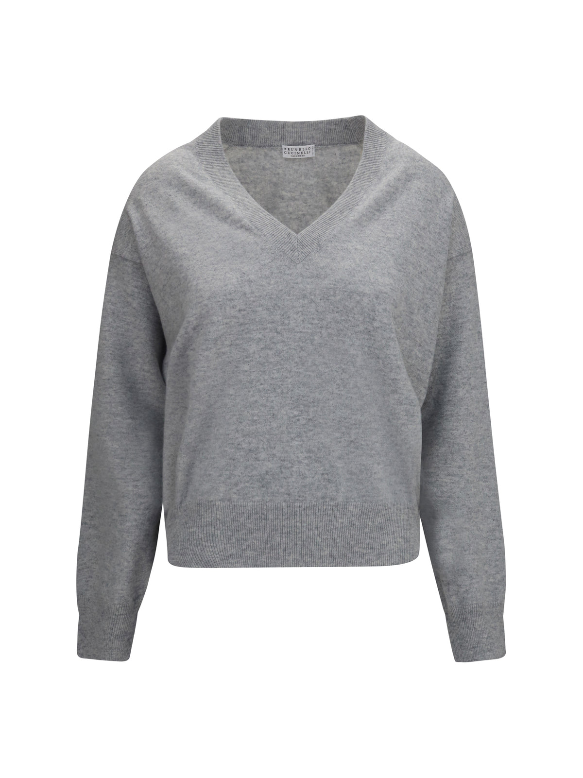 Brunello Cucinelli V-neck cashmere Sweater - Ciottolo