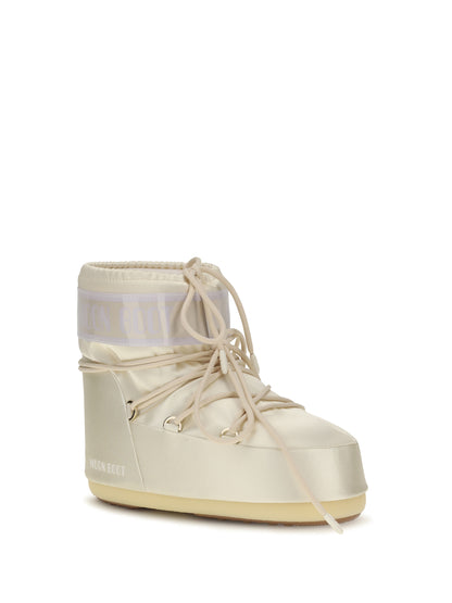 Moon Boot Icon Low Pearly Ankle Boots - Ivory