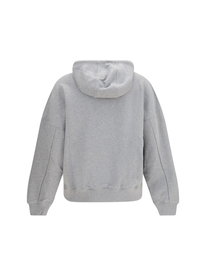 Loewe Hooded Sweatshirt with drawstring and keyring - Grey Melange