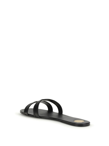 SAINT LAURENT Smooth leather Mabrouka Sandals