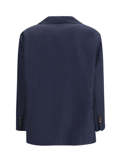 BRUNELLO CUCINELLI Fluid viscose and linen twill Jacket