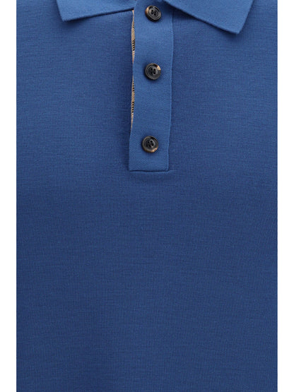 Burberry Knit Polo - Officers Blue