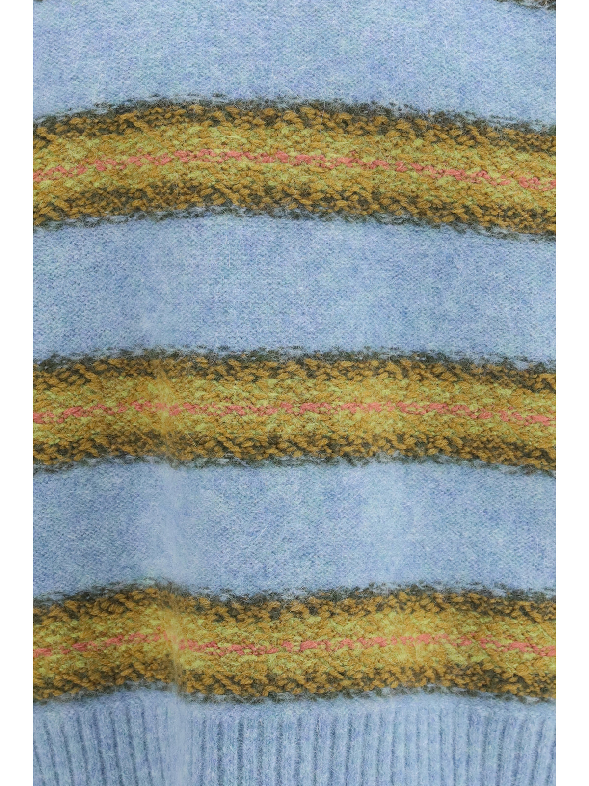Dries Van Noten Striped crewneck Sweater - Light Blue