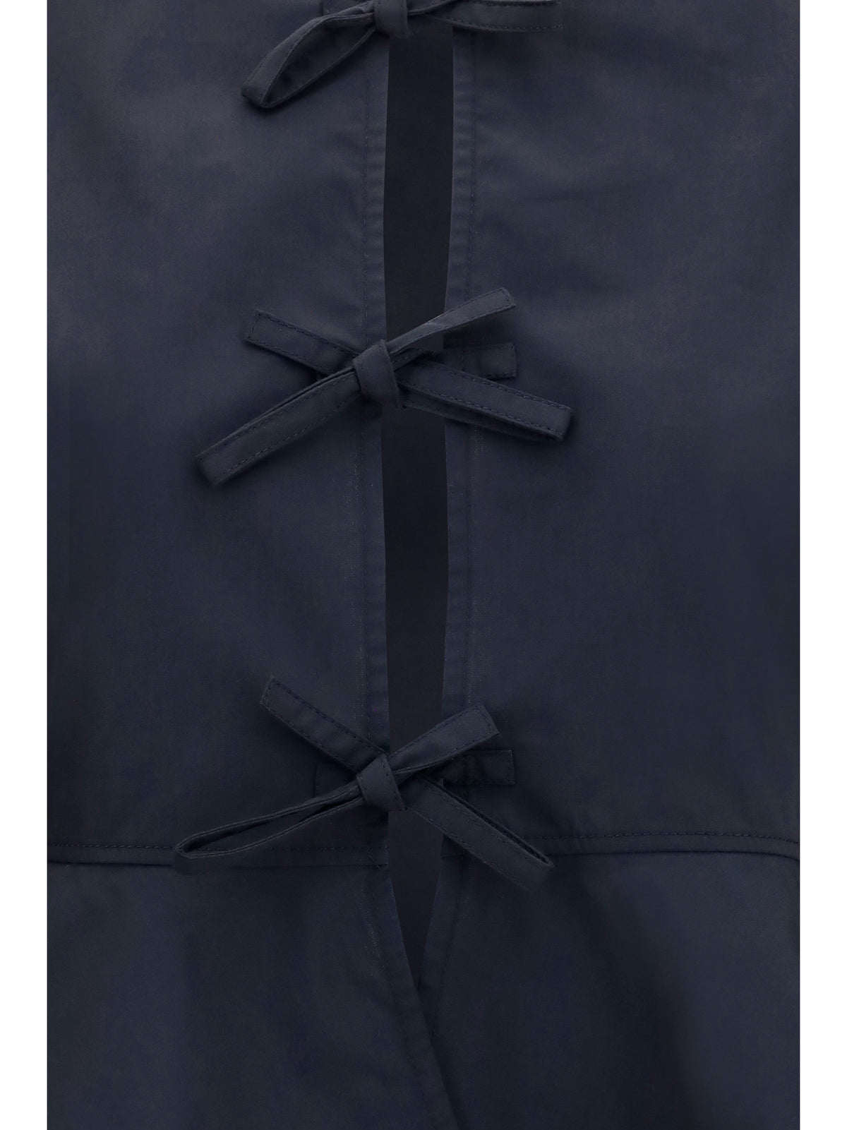 Ganni Cotton poplin Blouse with bows - Black