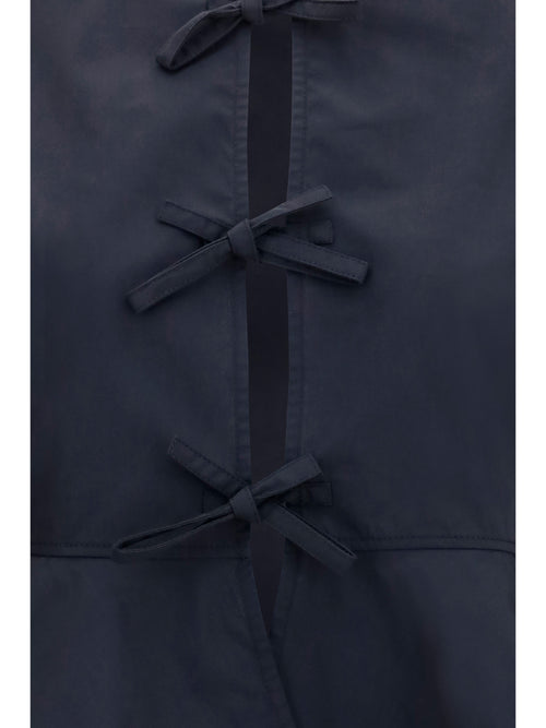 Ganni Cotton poplin Blouse with bows - Black
