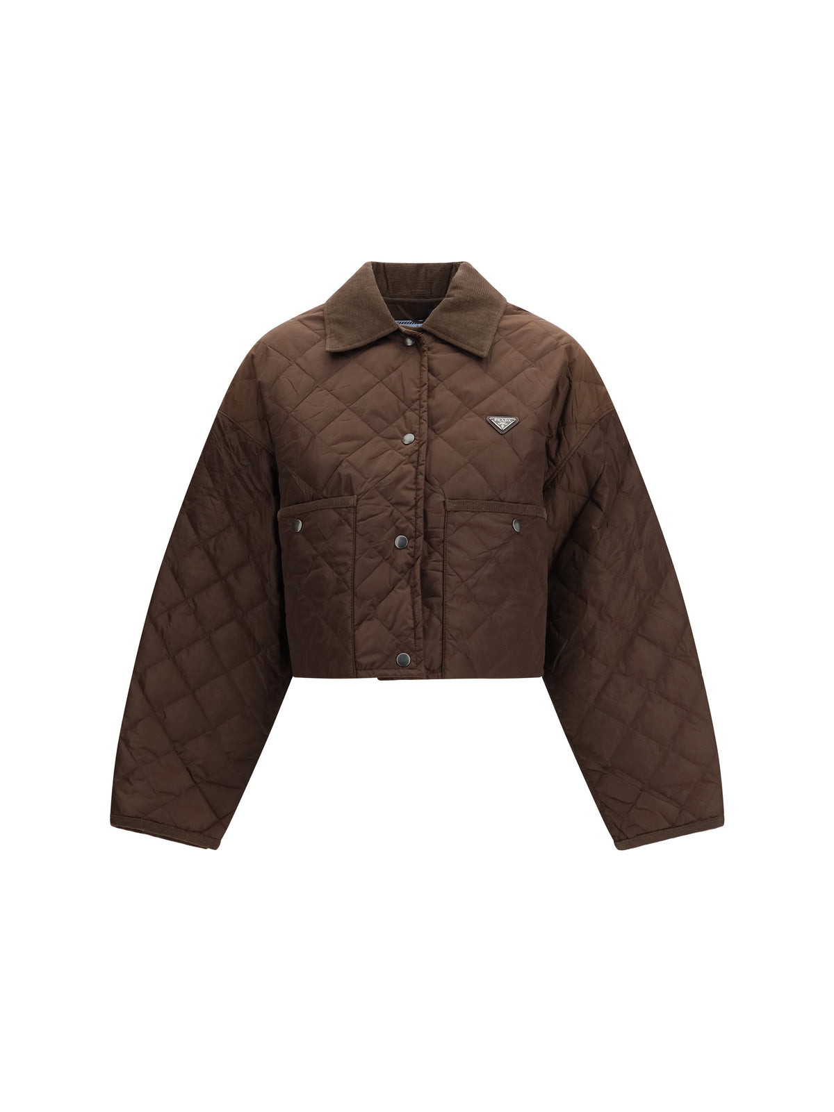 Prada Lightweight Re-Nylon cropped Blouson Jacket - Cacao