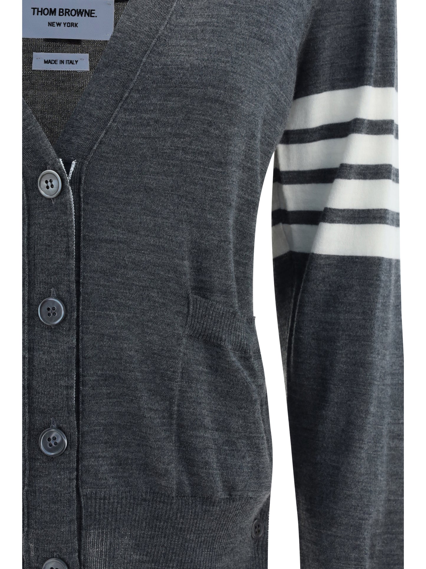 THOM BROWNE Merino Wool Cardigan