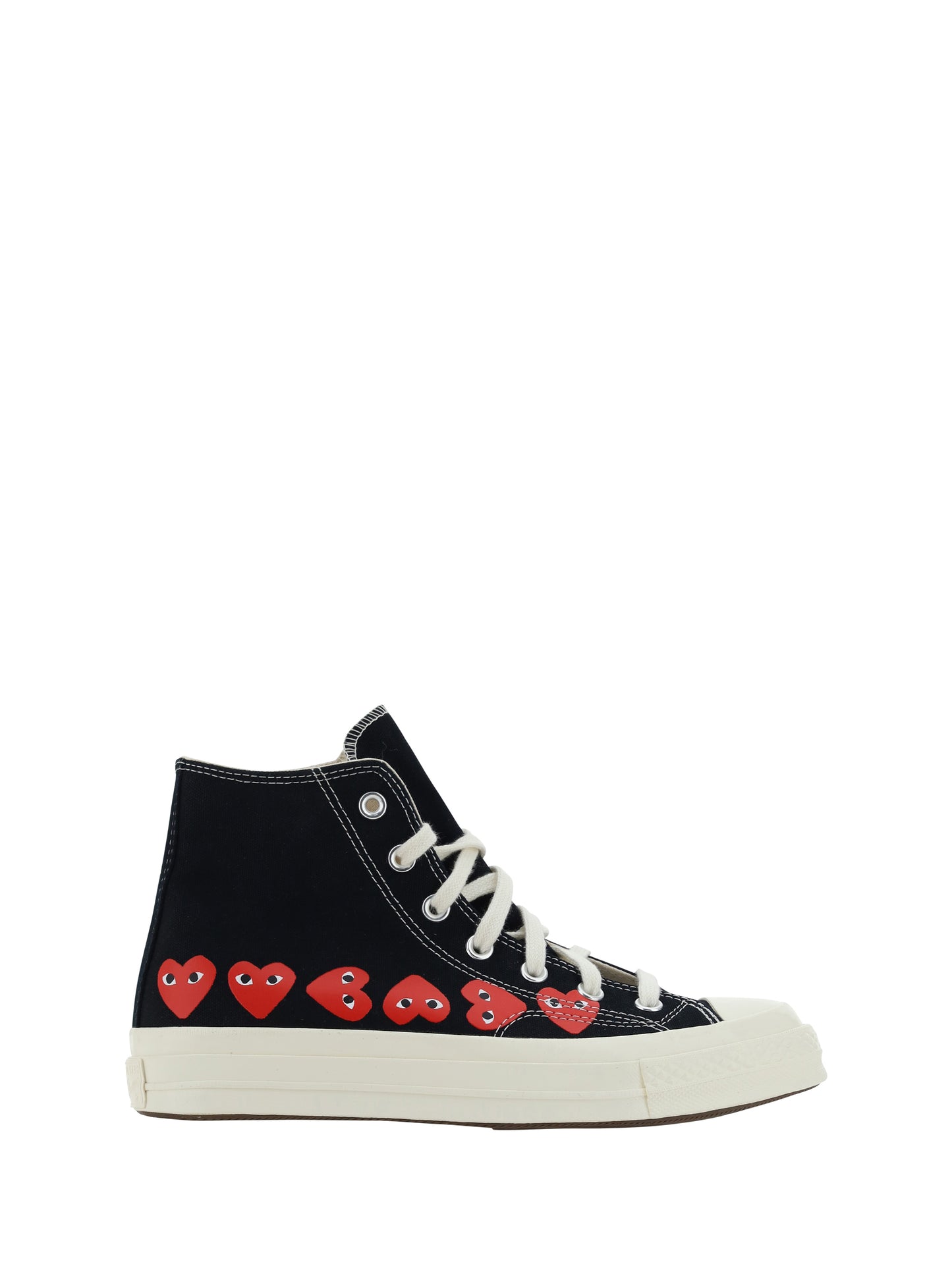 COMME DES GARÇONS PLAY X CONVERSE CT70 MUTLI HEART HI TOP SHOES