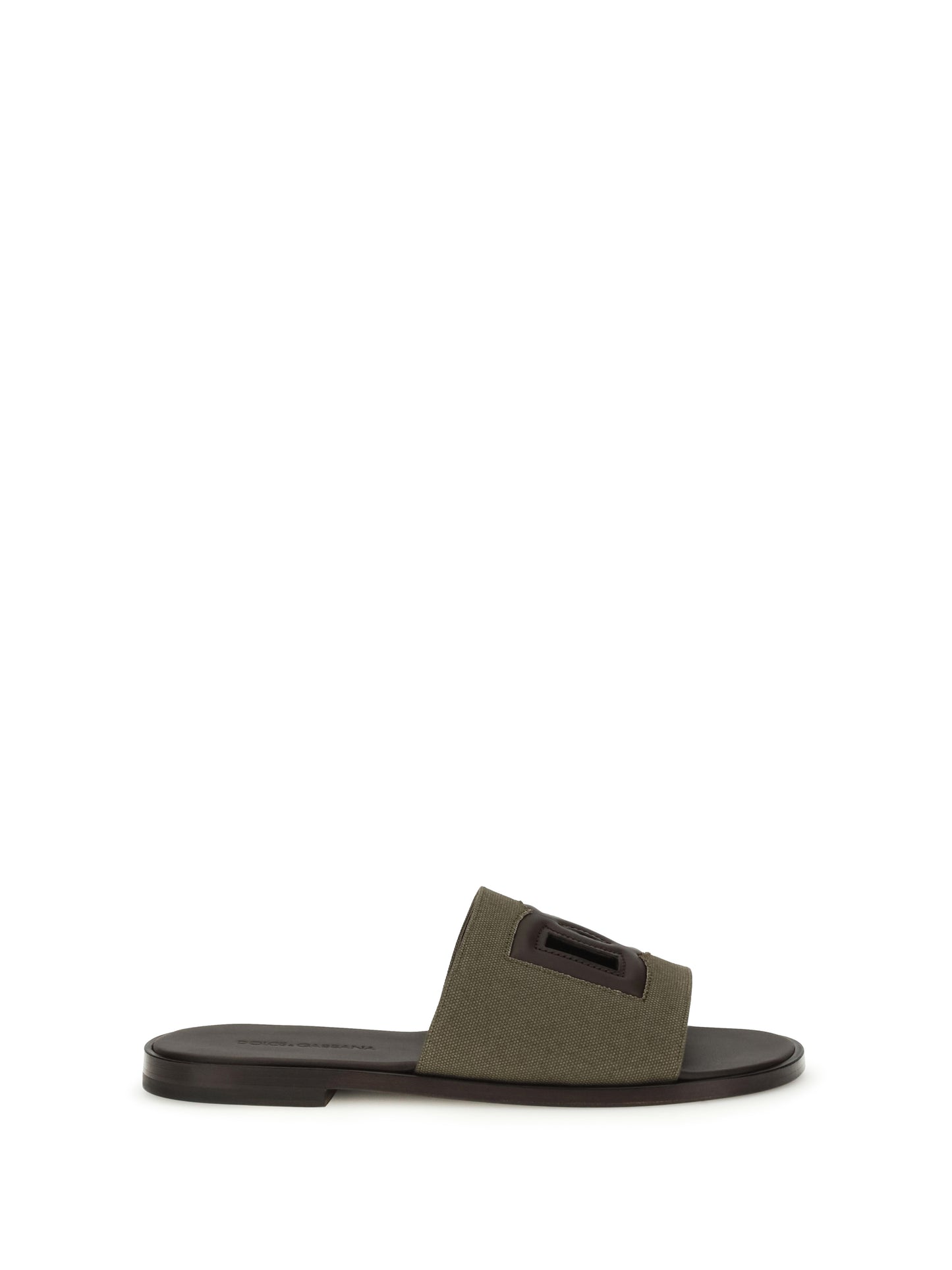 DOLCE & GABBANA canvas slide Sandals