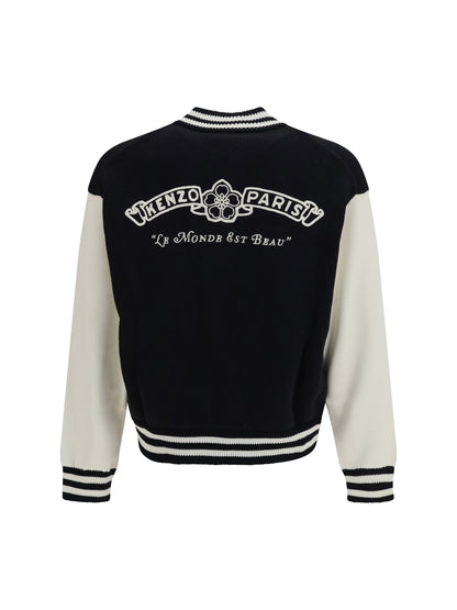 Kenzo Kenzo Paris Emblem Varsity Cardigan - Black