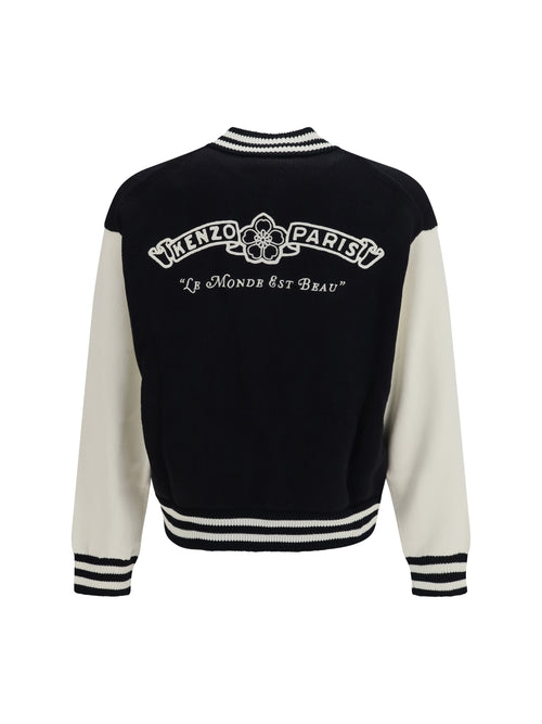 Kenzo Kenzo Paris Emblem Varsity Cardigan - Black