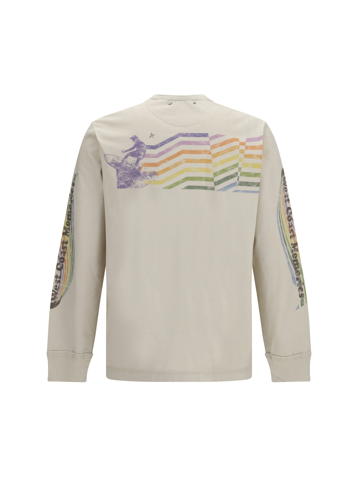 Golden Goose Asymmetric print Sweatshirt - Dark Heritage White
