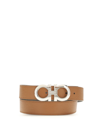 FERRAGAMO Reversible and adjustable Gancini Belt