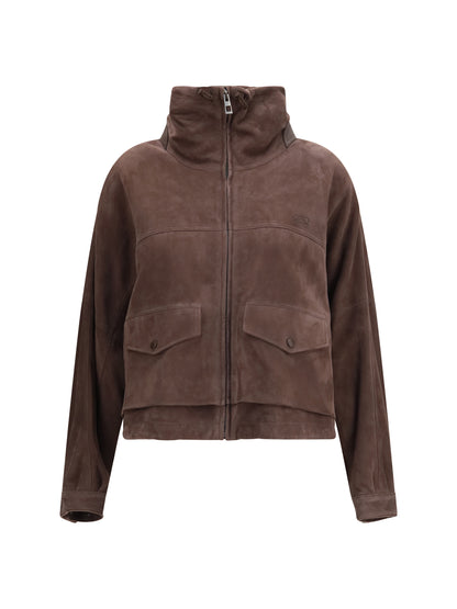 Loewe Suede goat leather Jacket - Dark Brown