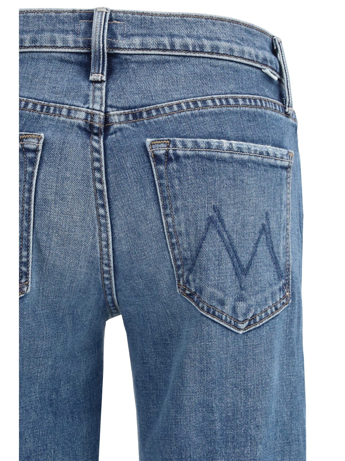 Mother Mid Rise Rambler Zip Ankle Fray Jeans - Tambourine Man
