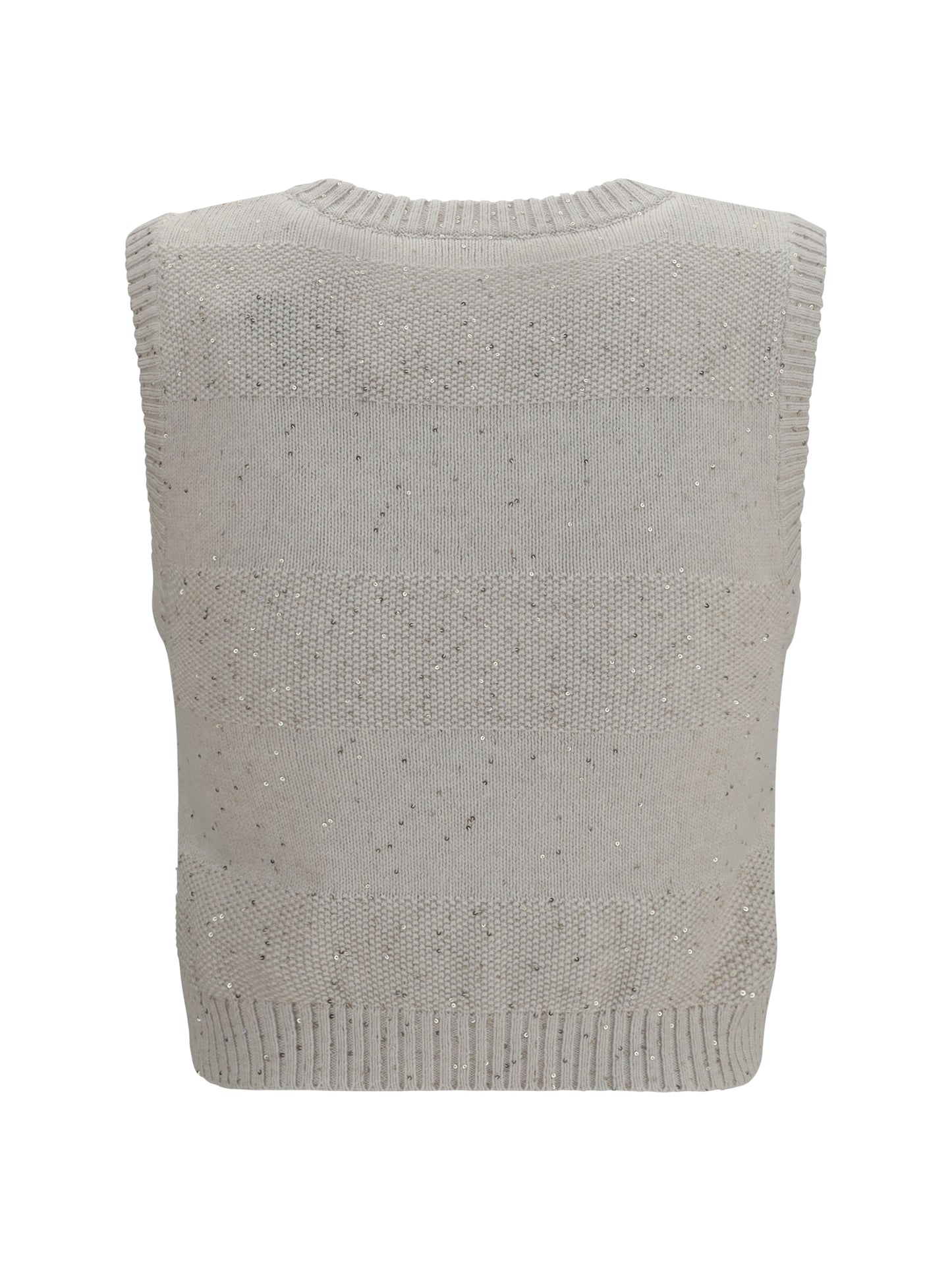 BRUNELLO CUCINELLI Knit and sequin Vest