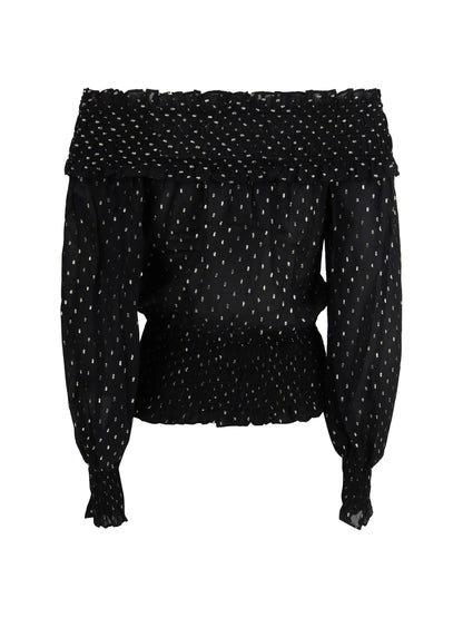 SELF-PORTRAIT Off-the-shoulder chiffon Top