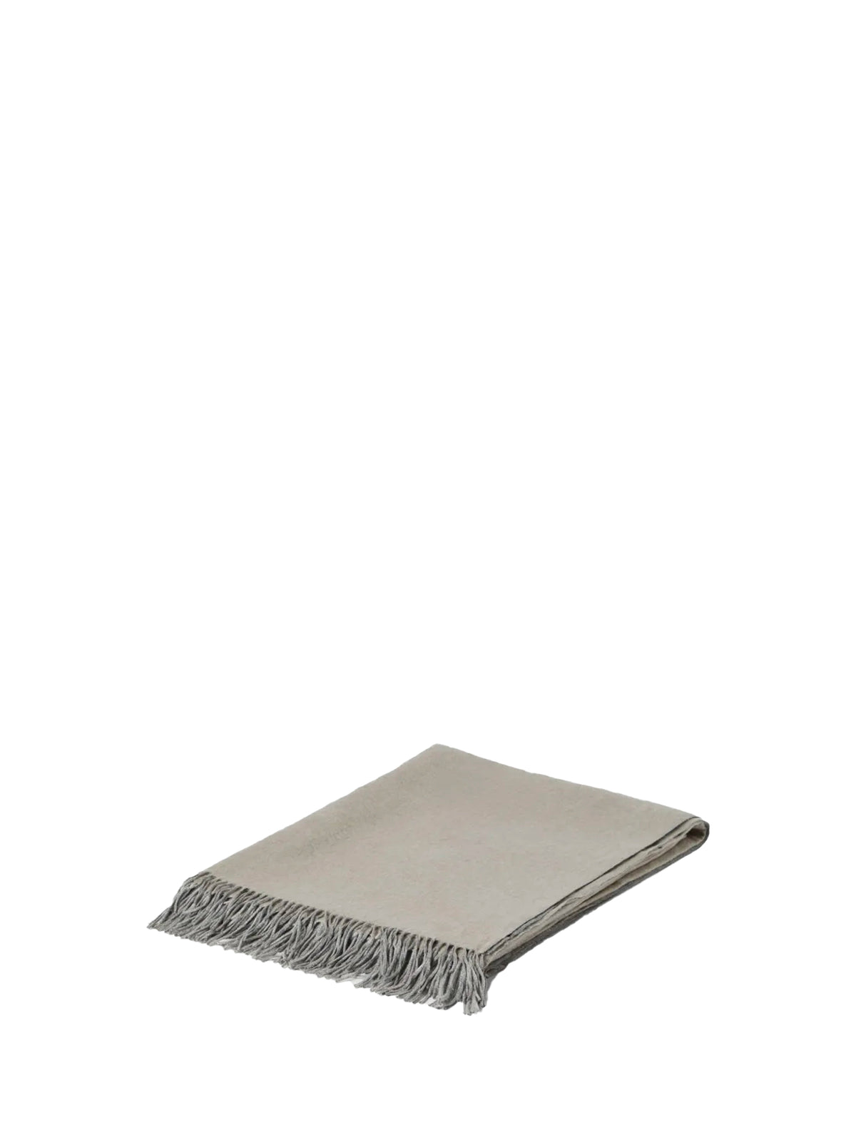 Brunello Cucinelli Silk Plaid with fringes - Bege Freddo/Grey Light